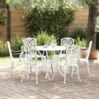 Garten Essgruppe 7 pcs Weiß Aluminium