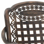 Gartentisch Set 3 pcs Bronze Gussaluminium