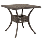 Gartentisch Set 3 pcs Bronze Gussaluminium
