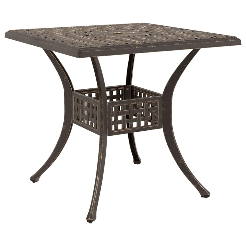 Gartentisch Set 3 pcs Bronze Gussaluminium
