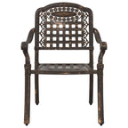 Gartentisch Set 3 pcs Bronze Gussaluminium