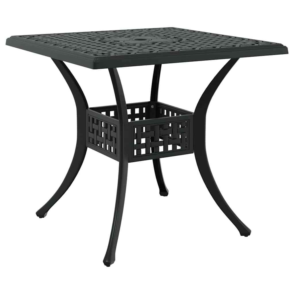Gartentisch Set 3 pcs Schwarz Gussaluminium