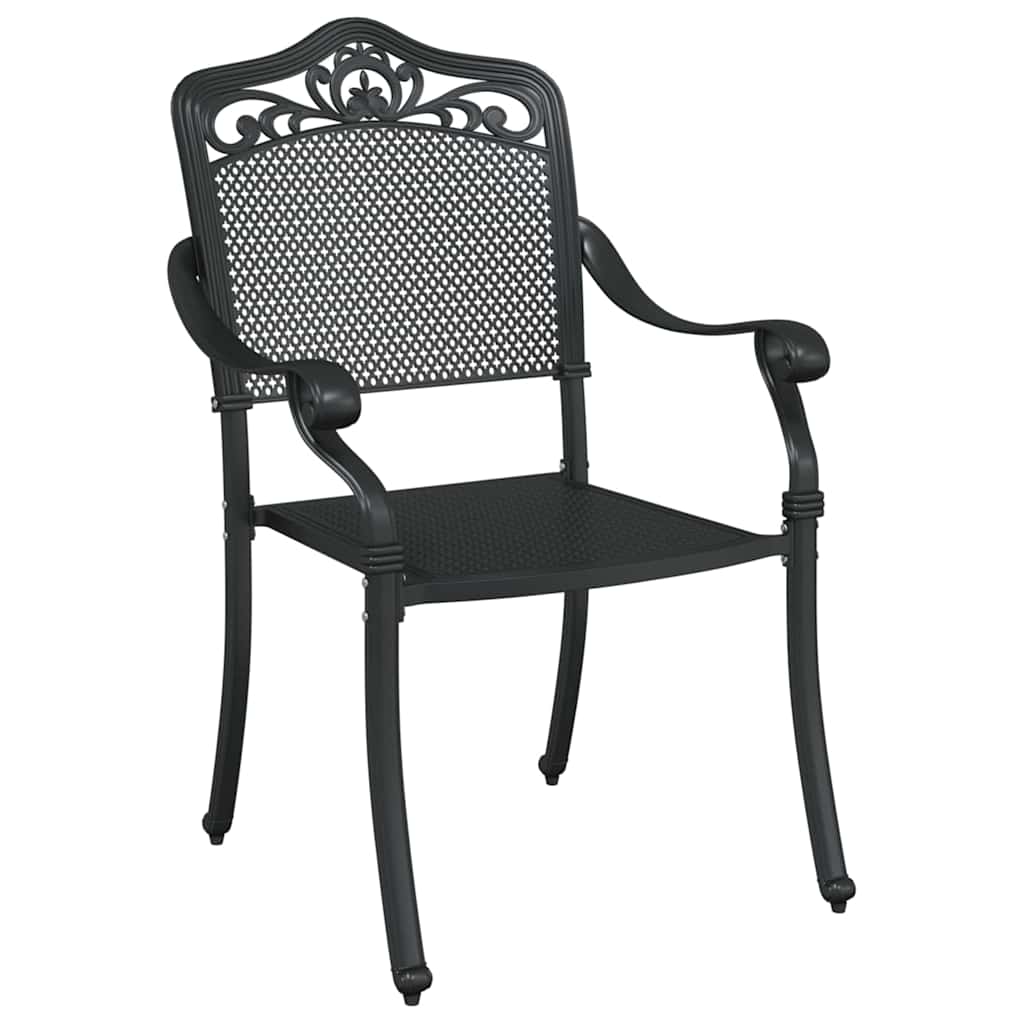 Gartentisch Set 3 pcs Schwarz Gussaluminium