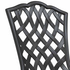 Gartentisch Set 3 pcs Schwarz Gussaluminium