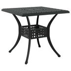 Gartentisch Set 3 pcs Schwarz Gussaluminium