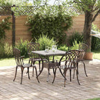 Gartentisch Set 5 pcs Bronze Gussaluminium