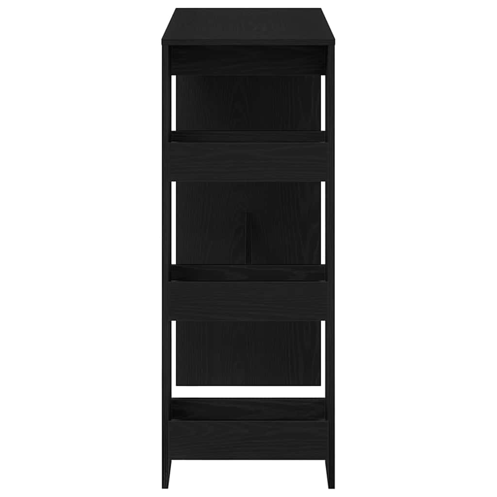 Bartisch mit Regal Schwarz Eichen-Optik 90x40x103,5 cm