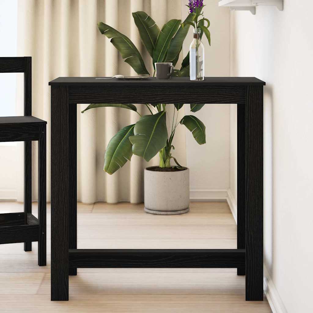 Bartisch Schwarz Eichen-Optik 102 x 50 x 103,5 cm Holzwerkstoff