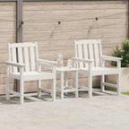 Garten-Esszimmerstuhl 2 pcs Weiß 65,5 x 59 x 88 cm HDPE