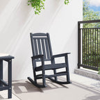 Schaukelstuhl für den Garten Marineblau 92 x 70 x 108cm HDPE