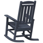 Schaukelstuhl für den Garten Marineblau 92 x 70 x 108cm HDPE