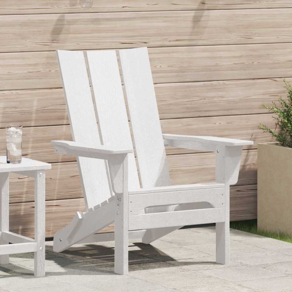 Klappbarer Adirondack-Stuhl Weiß 80,5 x 74,5 x 92 cm HDPE