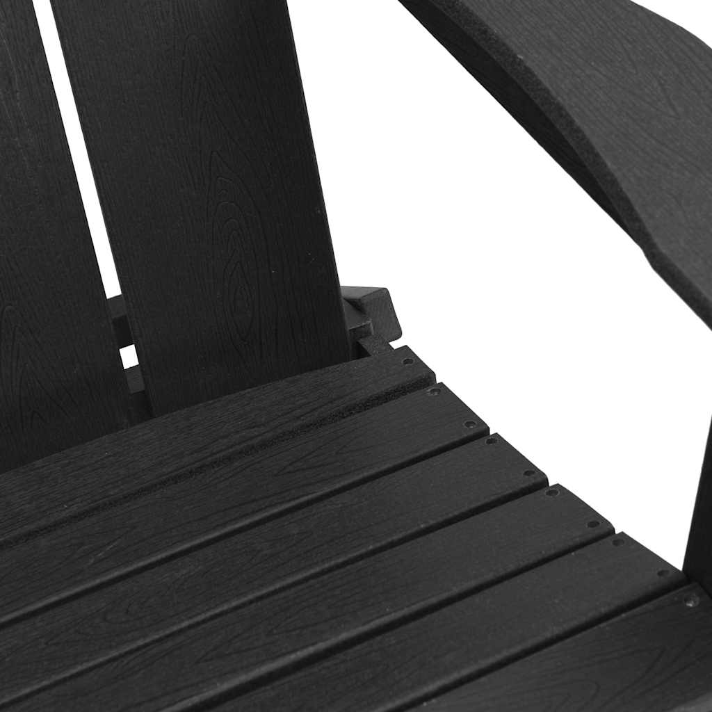 Klappbarer Adirondack-Stuhl Schwarz 80,5 x 74,5 x 92 cm HDPE