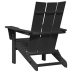 Klappbarer Adirondack-Stuhl Schwarz 80,5 x 74,5 x 92 cm HDPE