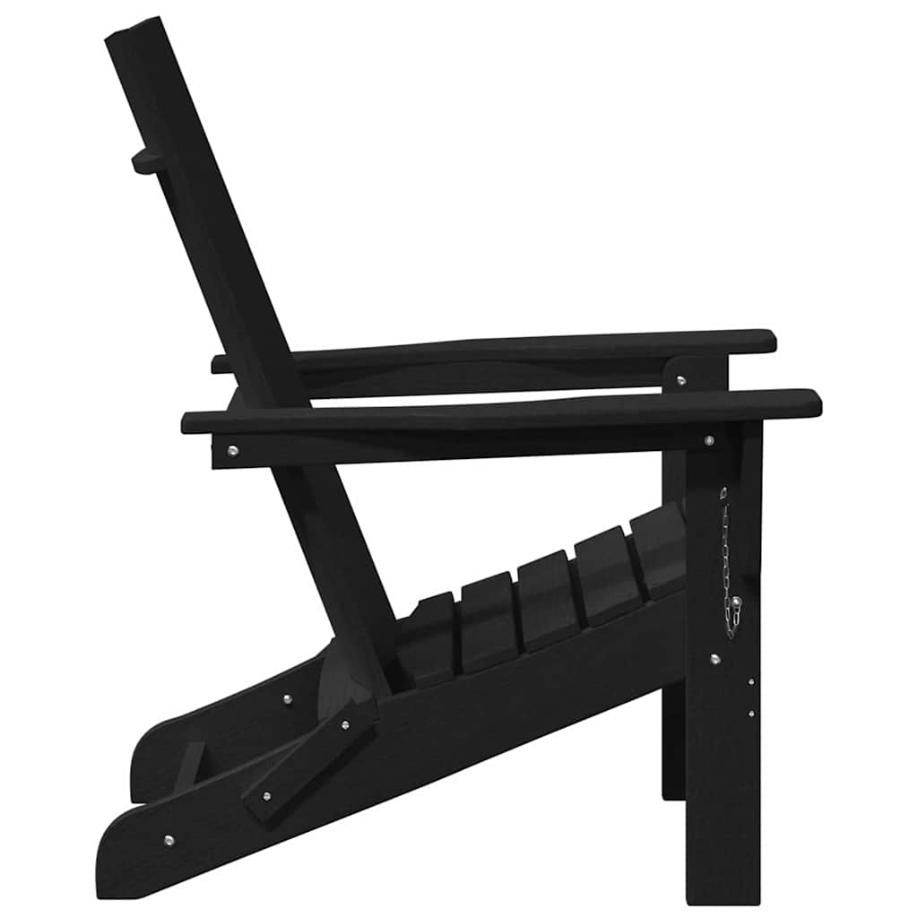 Klappbarer Adirondack-Stuhl Schwarz 80,5 x 74,5 x 92 cm HDPE