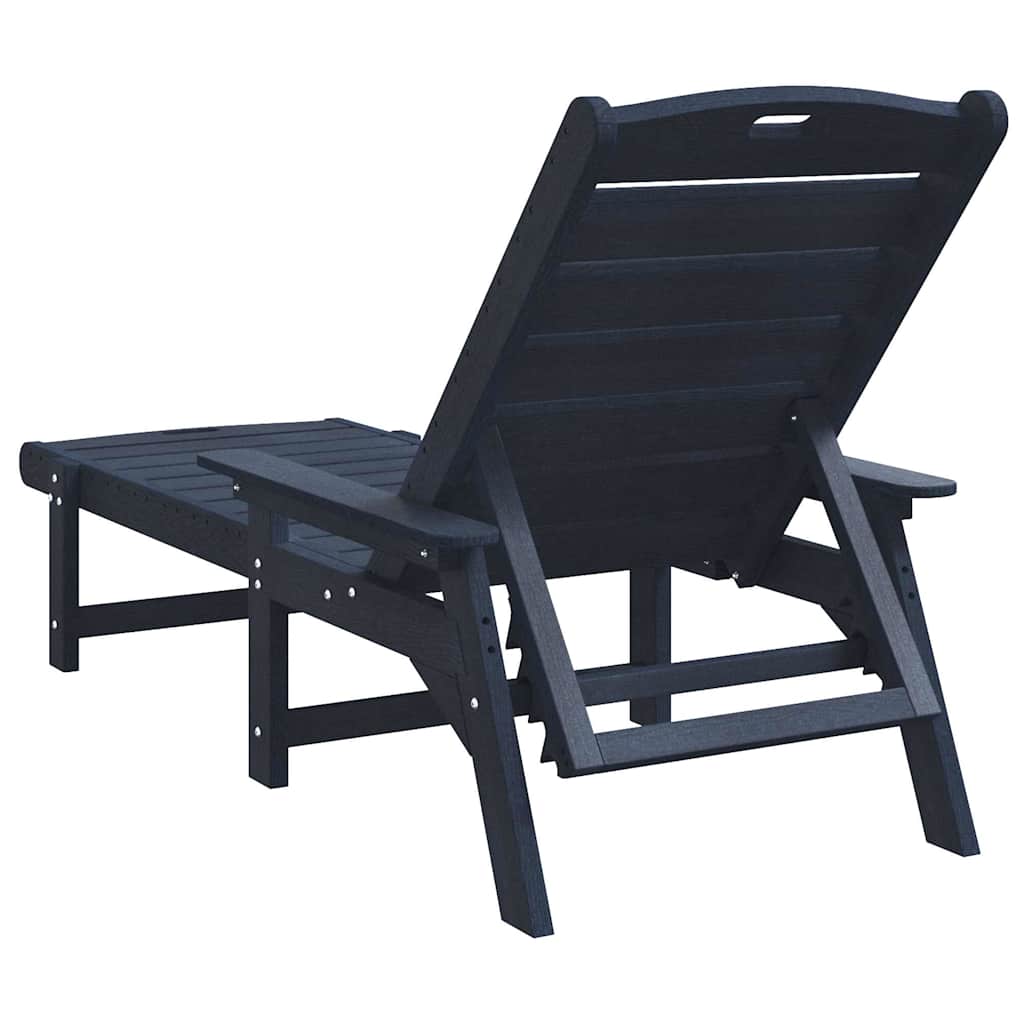 Sonnenliege Marineblau 195,5 x 53 x 98,5 cm HDPE