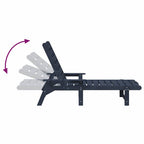 Sonnenliege Marineblau 195,5 x 53 x 98,5 cm HDPE