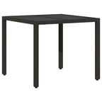 Garten Essgruppe 5 pcs Schwarz Poly-Rattan