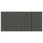 Garten Essgruppe 7 pcs Schwarz Poly-Rattan