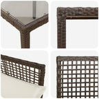 Garten Essgruppe 5 pcs Braun Poly-Rattan