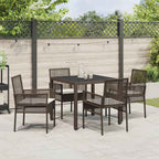 Garten Essgruppe 5 pcs Braun Poly-Rattan