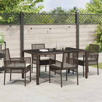 Garten Essgruppe 5 pcs Braun Poly-Rattan