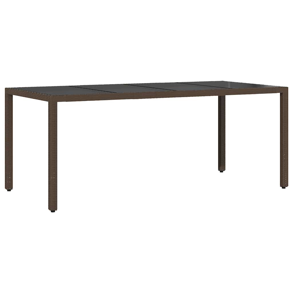 Garten Essgruppe 7 pcs Braun Poly-Rattan