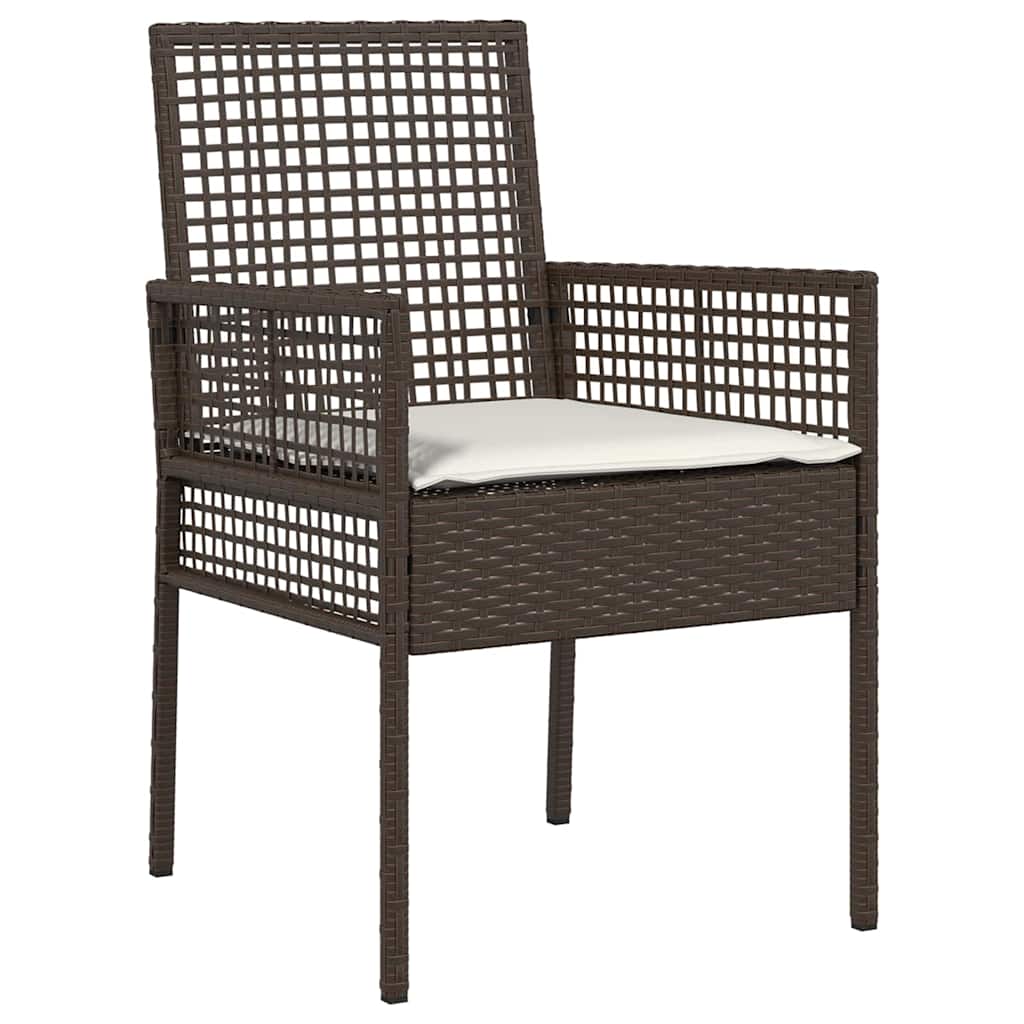 Garten Essgruppe 7 pcs Braun Poly-Rattan