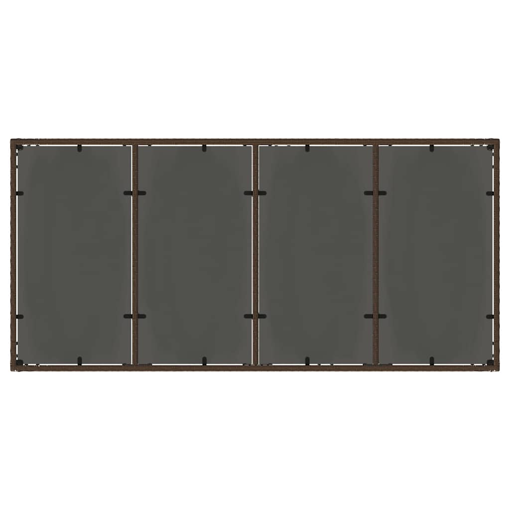 Garten Essgruppe 7 pcs Braun Poly-Rattan