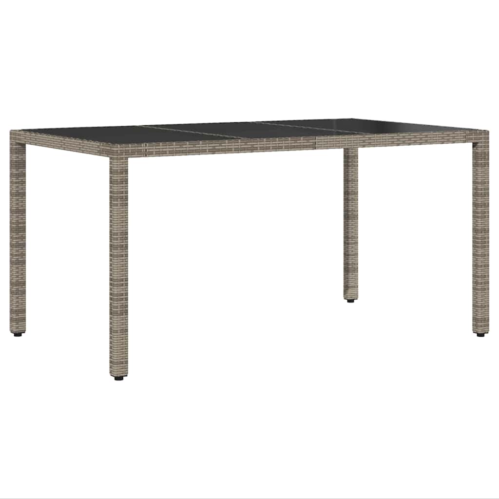 Garten Essgruppe 5 pcs Grau Poly-Rattan