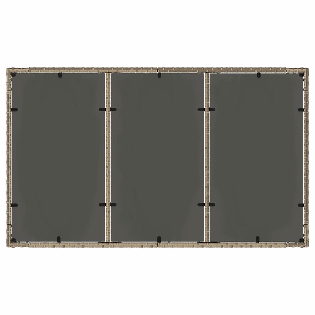 Garten Essgruppe 5 pcs Grau Poly-Rattan