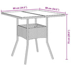 Garten Essgruppe 5 pcs Braun Poly-Rattan