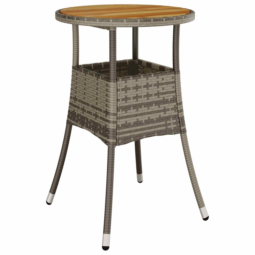Garten Essgruppe 5 pcs Grau Poly-Rattan