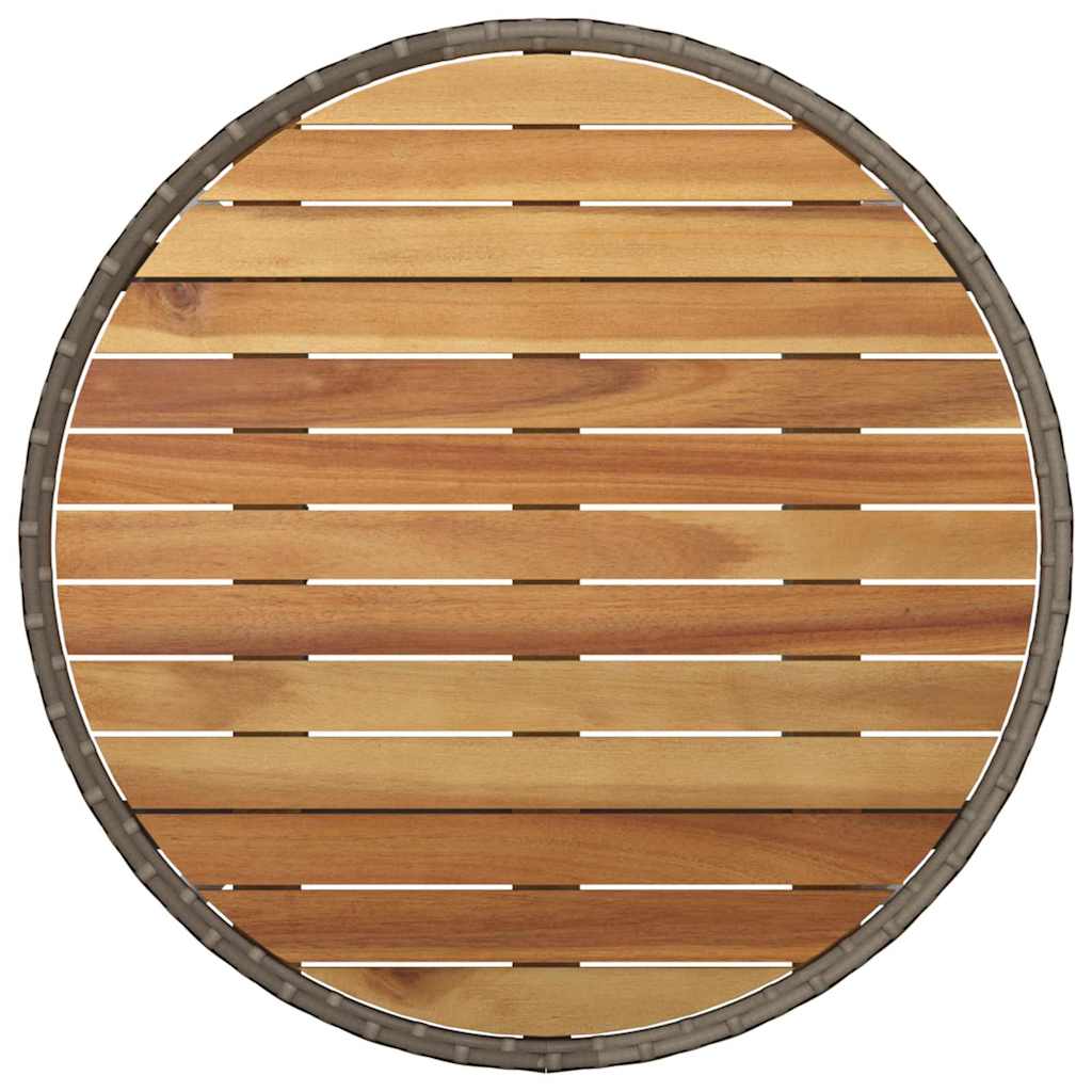 Garten Essgruppe 5 pcs Grau Poly-Rattan