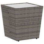 Garten Bistro Set 3 pcs Grau Poly-Rattan