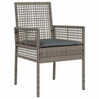 Garten Bistro Set 3 pcs Grau Poly-Rattan
