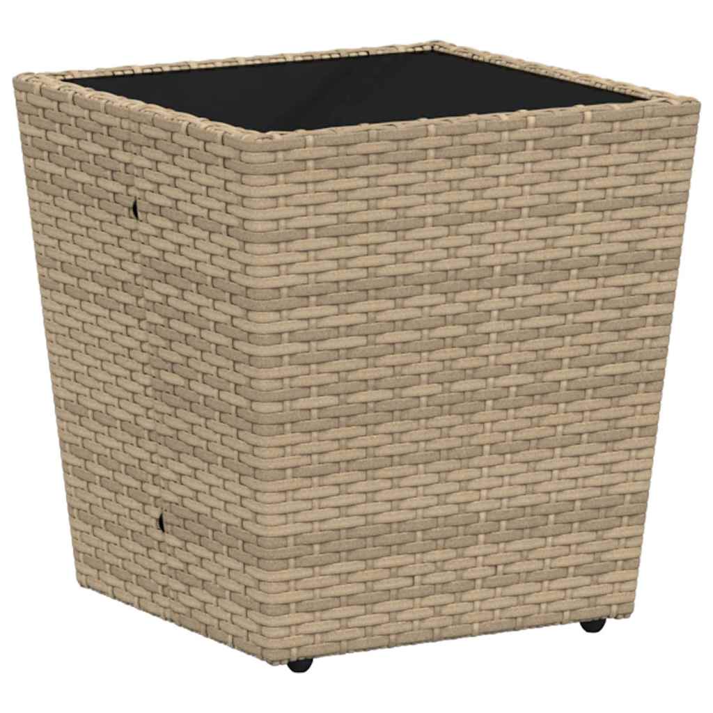 Garten Bistro Set 3 pcs Beige Poly-Rattan