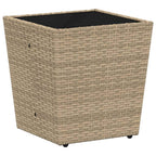 Garten Bistro Set 3 pcs Beige Poly-Rattan