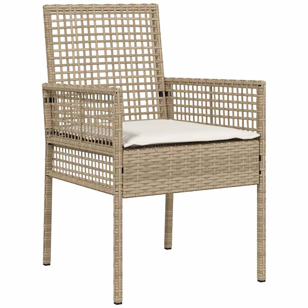 Garten Bistro Set 3 pcs Beige Poly-Rattan