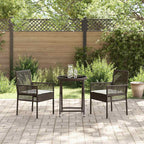 Garten Bistro Set 3 pcs Braun Poly-Rattan