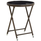 Garten Bistro Set 3 pcs Braun Poly-Rattan
