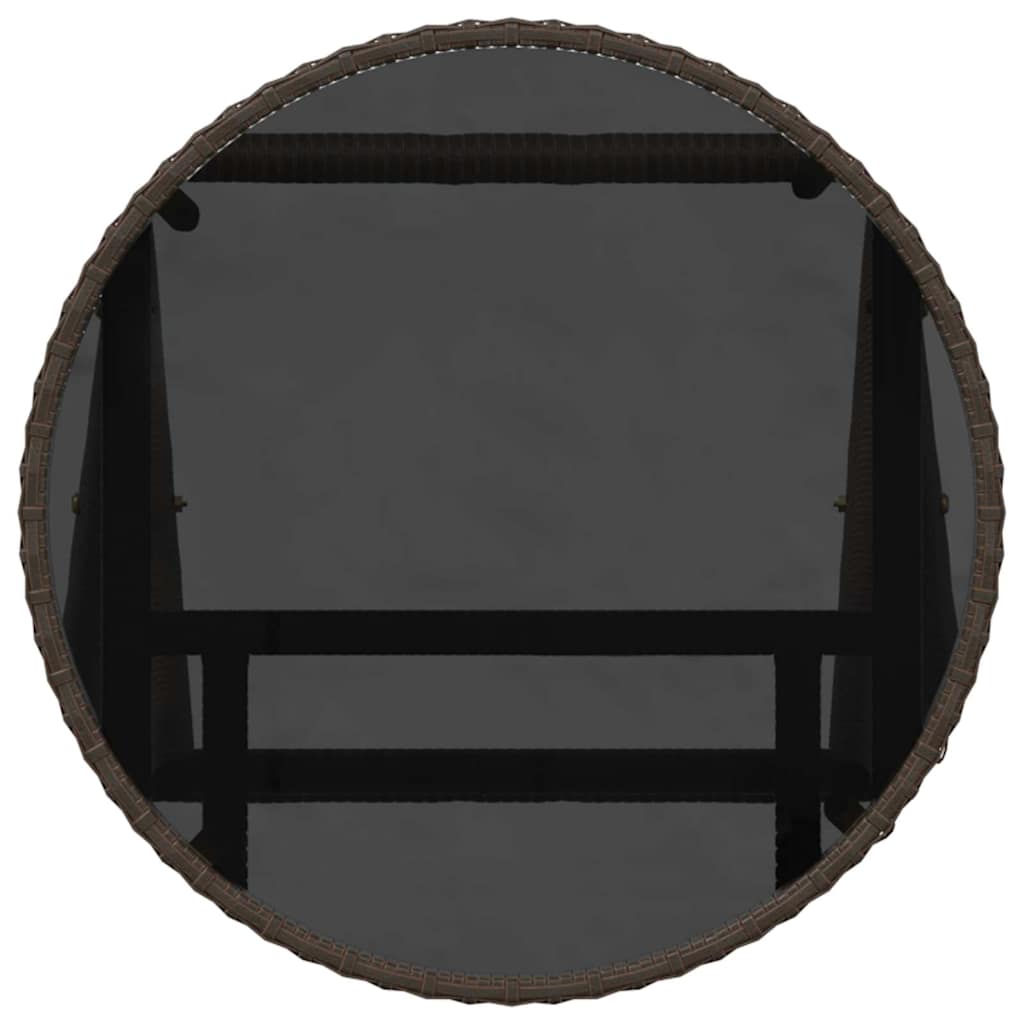 Garten Bistro Set 3 pcs Braun Poly-Rattan