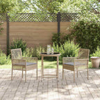 Garten Bistro Set 3 pcs Beige Poly-Rattan