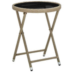 Garten Bistro Set 3 pcs Beige Poly-Rattan