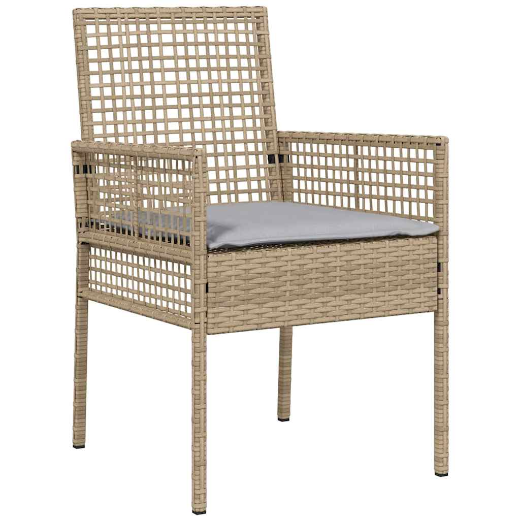 Garten Bistro Set 3 pcs Beige Poly-Rattan