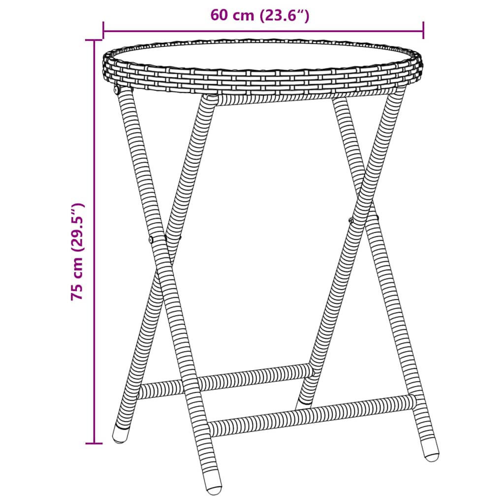 Garten Bistro Set 3 pcs Beige Poly-Rattan
