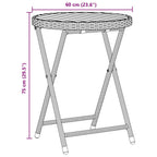 Garten Bistro Set 3 pcs Schwarz Poly-Rattan