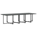 Garten Essgruppe 11 pcs Schwarz Stahl
