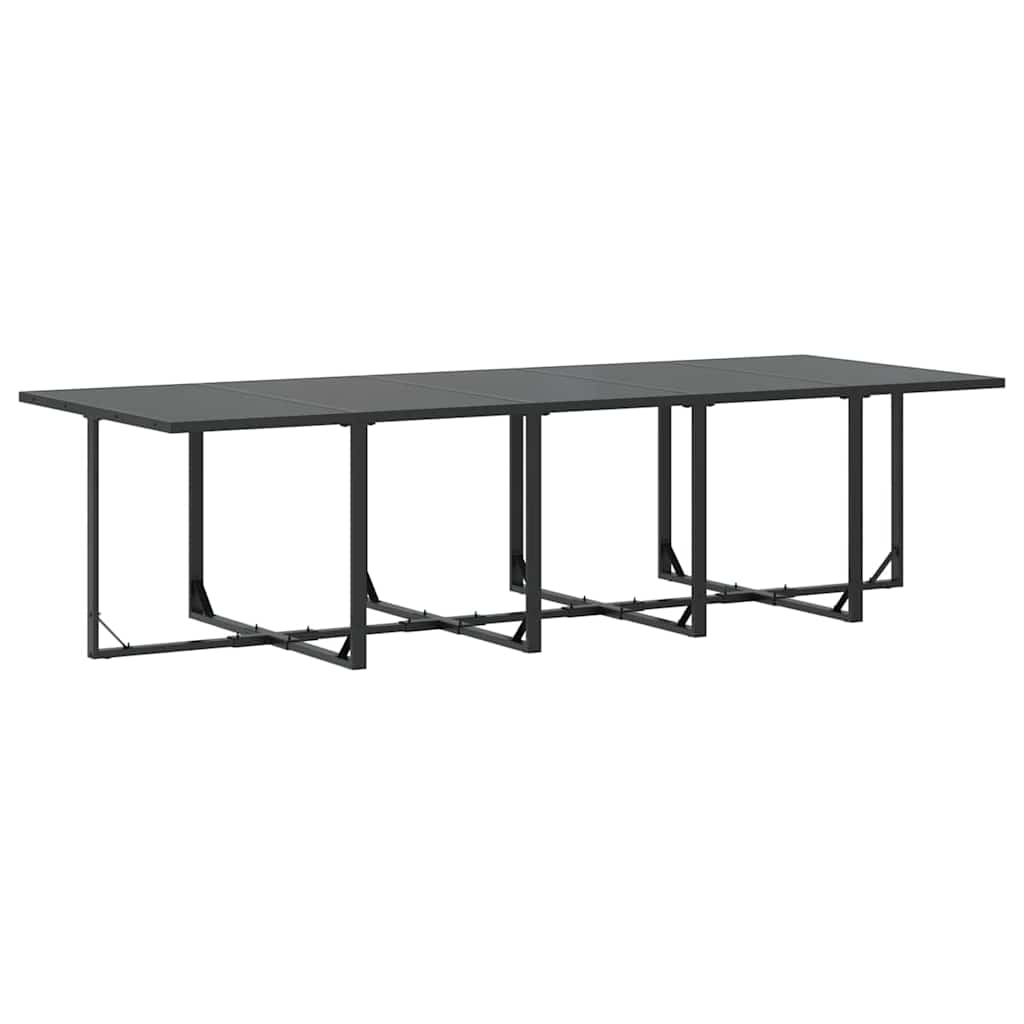 Garten Essgruppe 11 pcs Schwarz Stahl