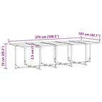 Garten Essgruppe 11 pcs Schwarz Stahl